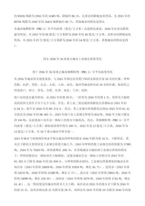 中国重点城市环境评价报告.docx