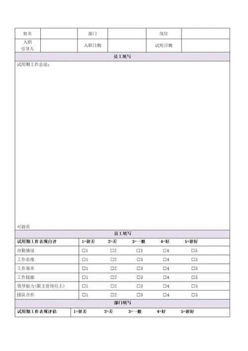 人力资源部HR常用表格document29页