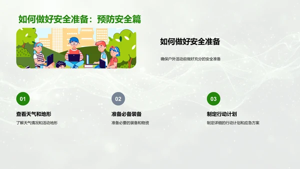 户外活动安全教育PPT模板