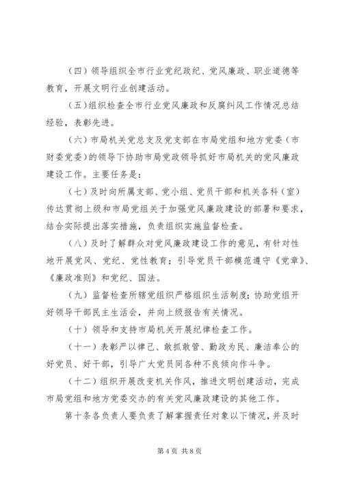 市烟草专卖局党组关于建立党风廉政建设责任制的实施意见.docx