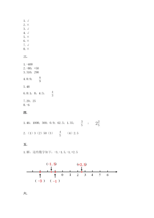 青岛版六年级数学下学期期末测试题及参考答案（考试直接用）.docx