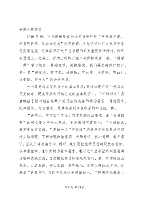 践行“四讲四有”争做合格党员五篇.docx