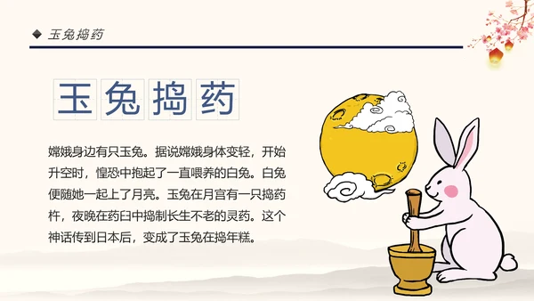 传统节日民俗中秋节介绍PPT模板月饼团圆