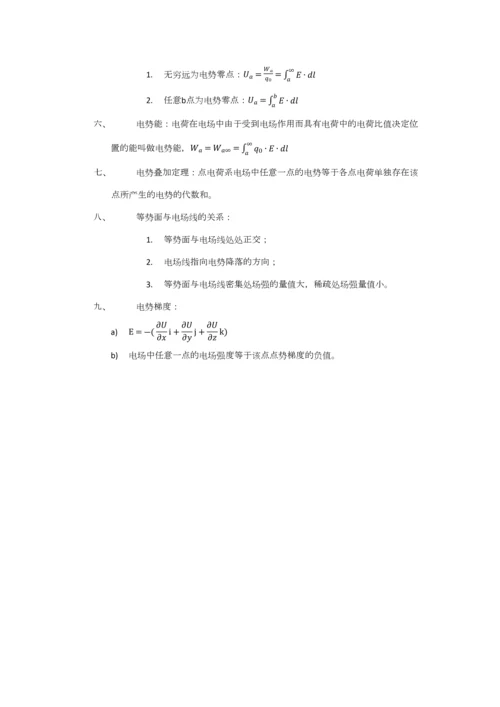 2023年大学物理知识点归纳.docx