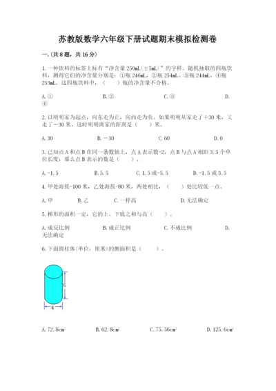 苏教版数学六年级下册试题期末模拟检测卷【典型题】.docx