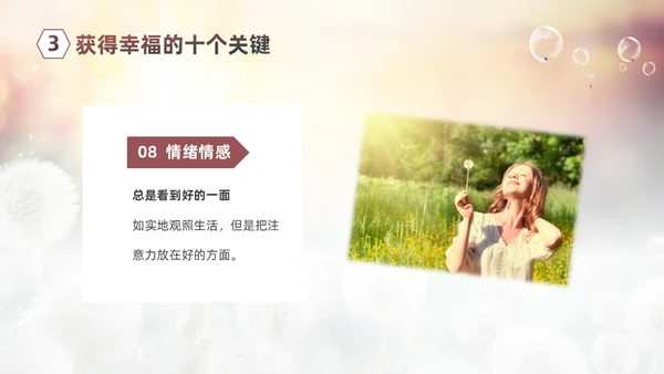 清新简约蒲公英3月20日国际幸福日追求幸福建设未来PPT