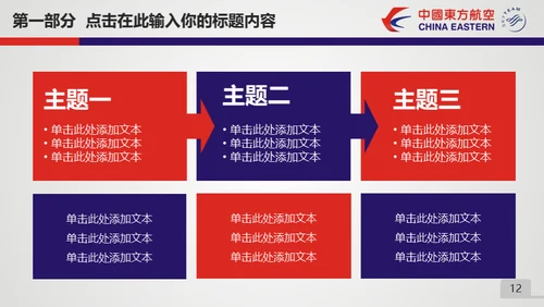 东方航空公司动态通用PPT模板