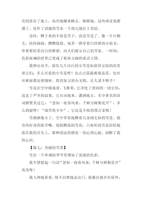 美丽的雪景作文800字.docx