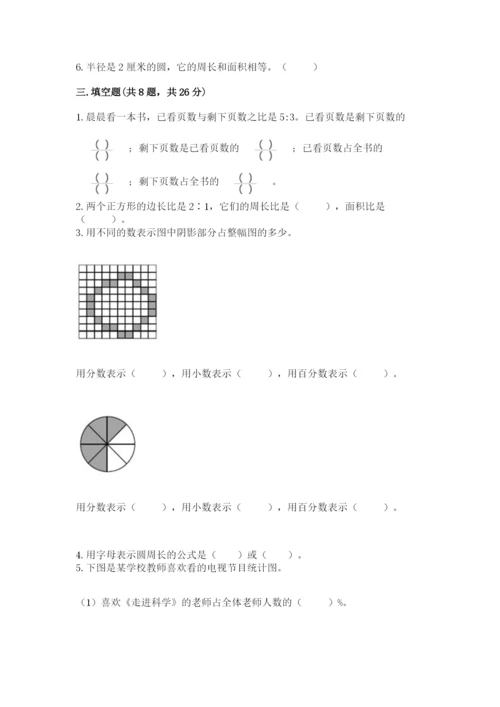 人教版六年级上册数学期末测试卷精品（各地真题）.docx