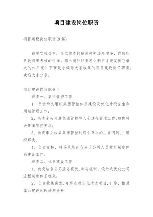 项目建设岗位职责.docx