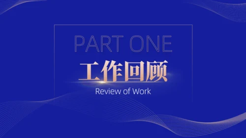 蓝金配色商务风年终述职工作总结通用PPT模板