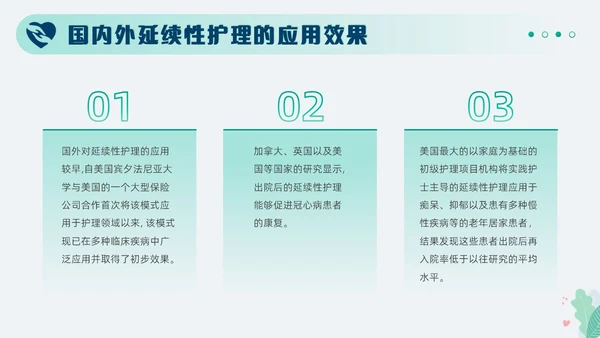 绿色小清新简约医疗护理汇报延续性护理服务工作总结PPT模板