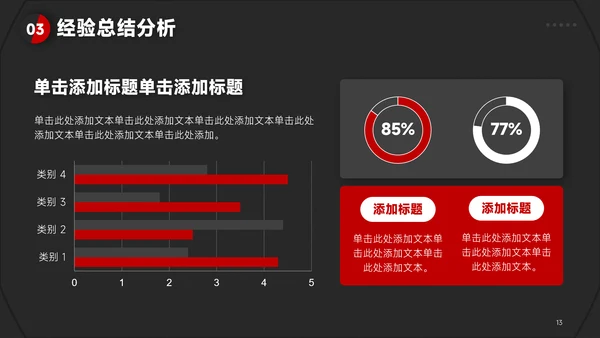 黑红简约风工作汇报PPT模板