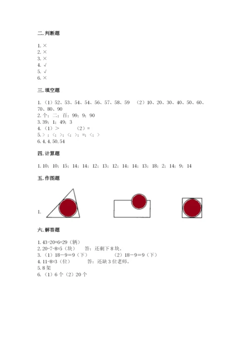 人教版一年级下册数学期末测试卷附完整答案（夺冠）.docx