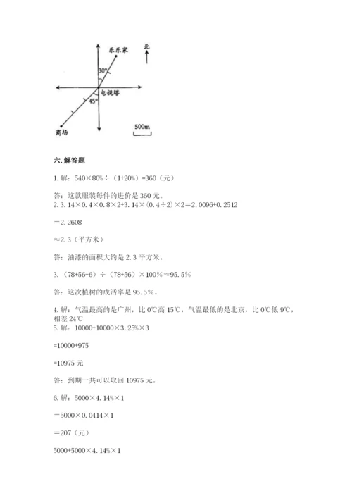 人教版六年级下册数学期末测试卷含答案（培优）.docx