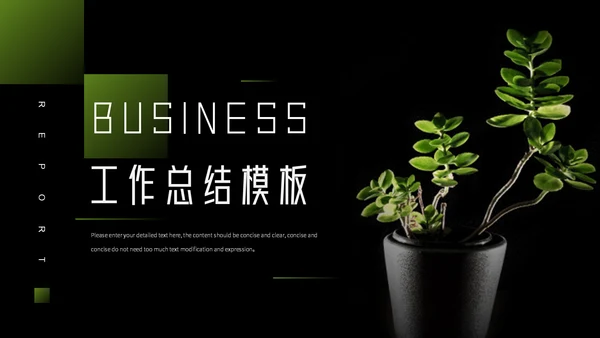 植物系商业计划书通用PPT模板