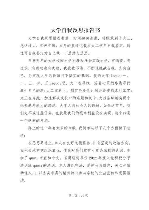 大学自我反思报告书.docx