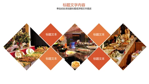 饮食餐厅自助餐美食动态ppt模板