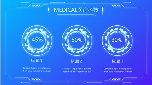 蓝色科技智慧医院医疗科技信息化建设总结PPT