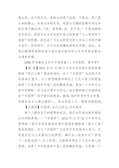 毛概论文关于中国梦2000字.docx