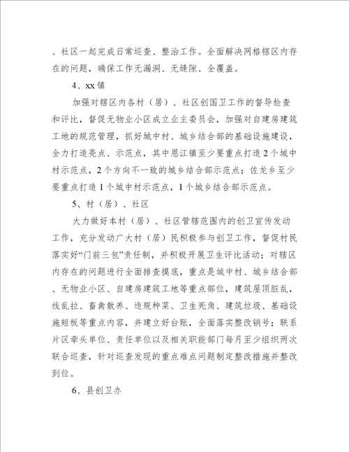xx县创建国家卫生县城推进会讲话稿