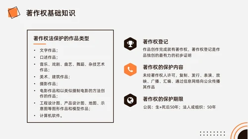 橙黑色水彩简约商务知识产权培训企业培训PPT世界知识产权日