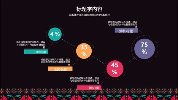 古典传统民族风格民族花纹图案PPT模板