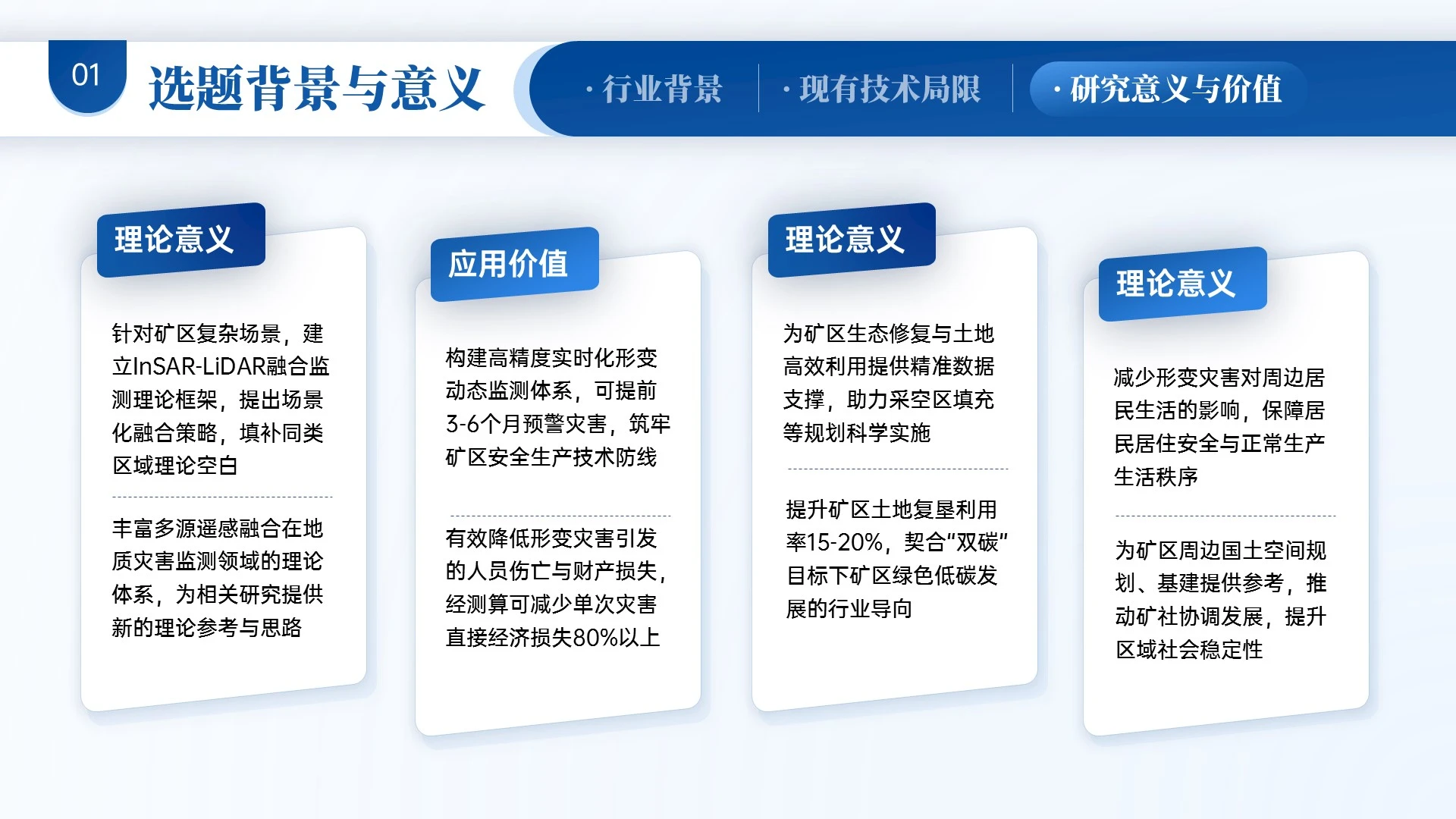 简约蓝色大学生毕业答辩开题报告选题背景意义