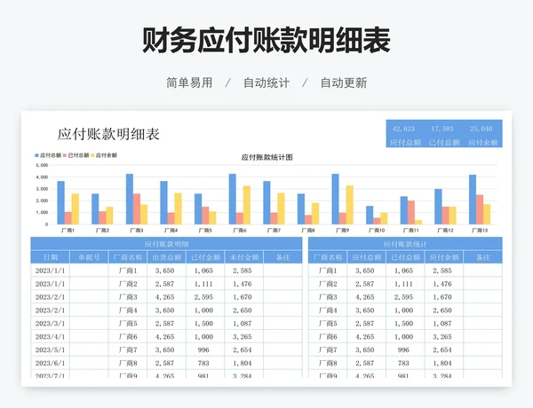 财务应付账款明细表
