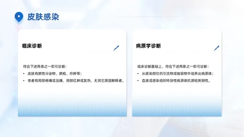 蓝色商务简约医院感染诊断标准培训PPT模板院感知识培训