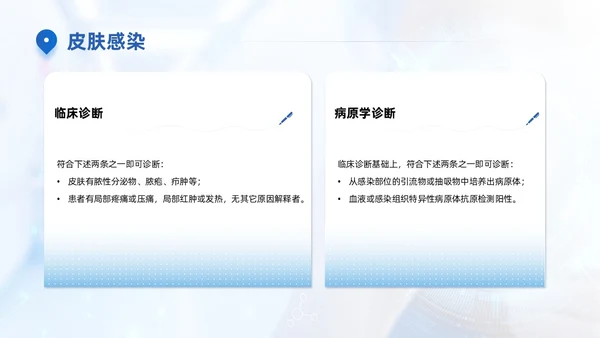 蓝色商务简约医院感染诊断标准培训PPT模板院感知识培训