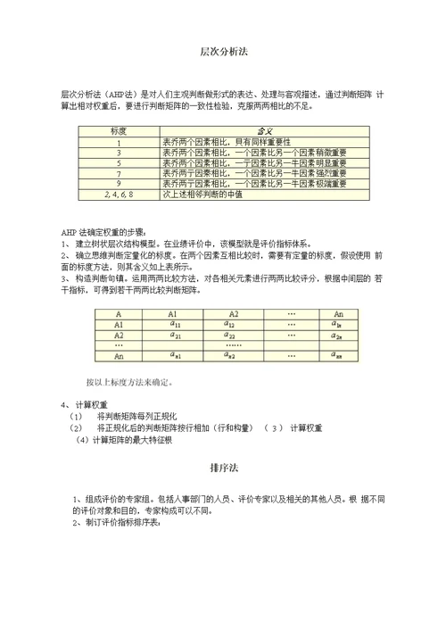 第一讲：权重确定方法