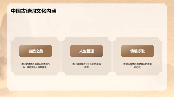 黄色中式复古国风中国诗词科普PPT模板