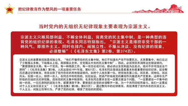 延安整风运动中党的纪律教育PPT党史学习教育党课课件