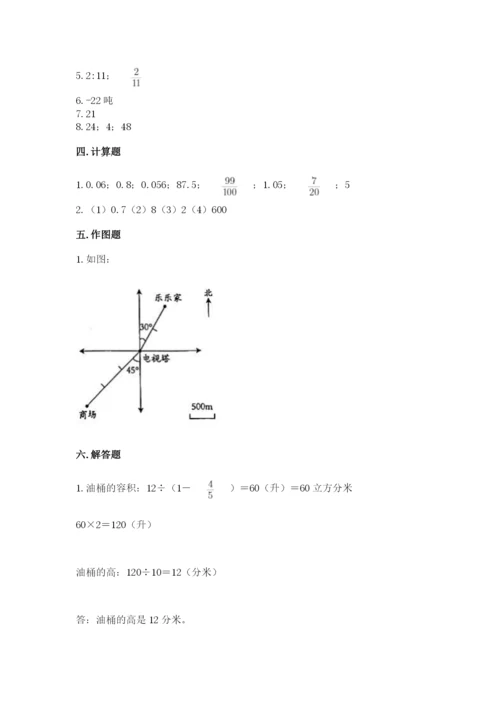 人教版六年级下册数学期末测试卷精编.docx