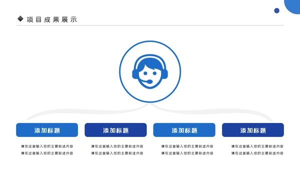 蓝色客服培训咨询服务方案销售培训ppt模板