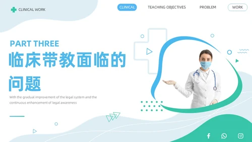 商务蓝色渐变临床护理带教新思路医疗培训PPT临床教师培训PPT