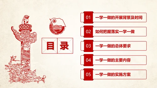中国共青团一学一做ppt模板