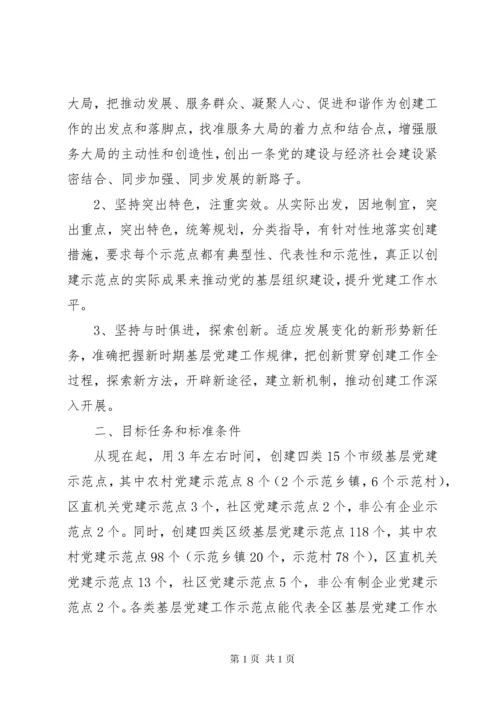 关于创建基层党建示范点的安排意见.docx