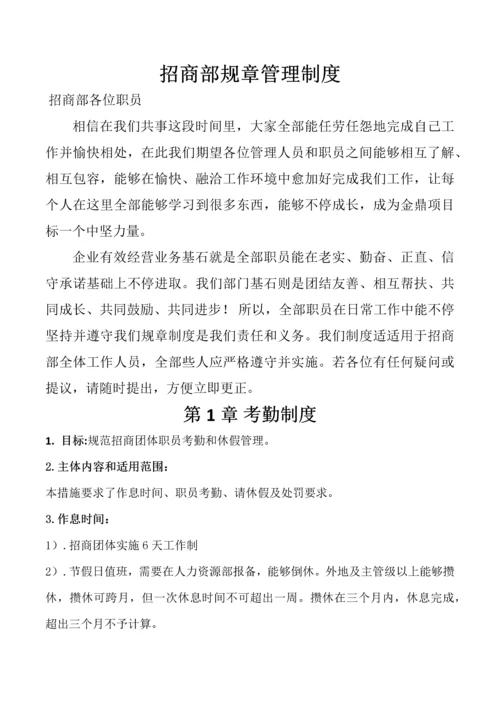 招商部标准规章管理核心制度.docx