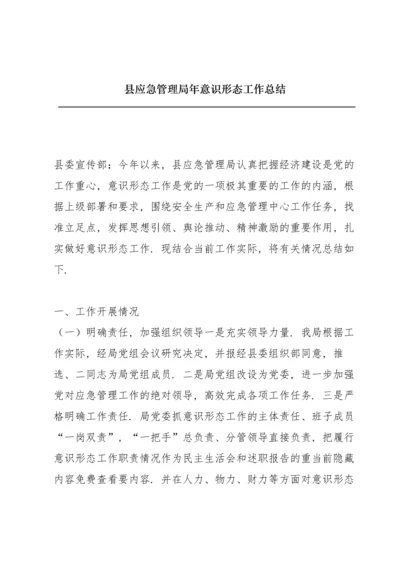 县应急管理局年意识形态工作总结.docx