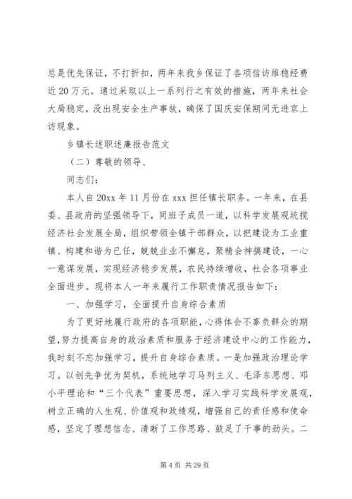 乡镇长述职述廉报告范文5篇.docx