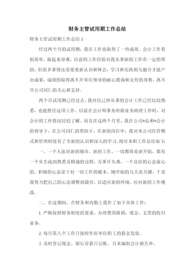 财务主管试用期工作总结.docx