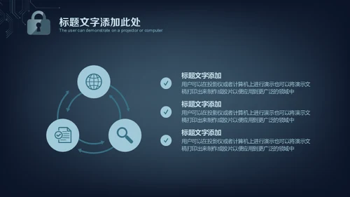 网络安全锁电子电路项目计划书通用PPT模板
