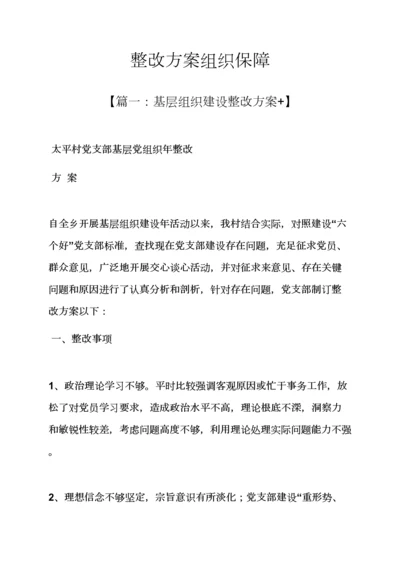 活动专项方案之整改专项方案的组织保障.docx