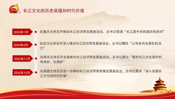 长江文化的历史底蕴和时代价值专题党课PPT