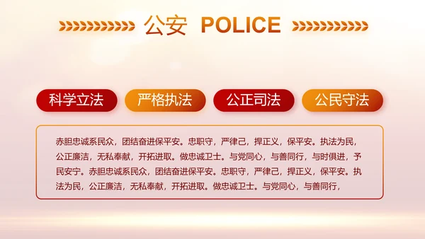 红色大气公安警察年终工作计划动态PPT