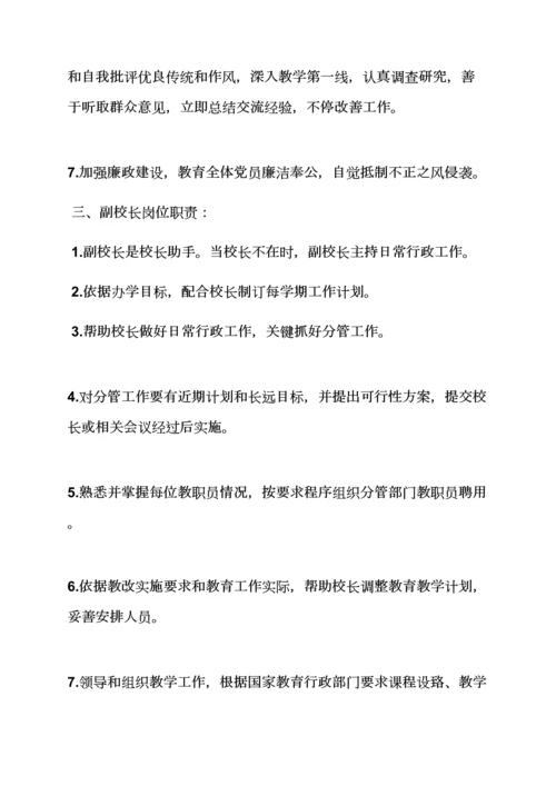 学校作文之学校部门岗位职能职责.docx