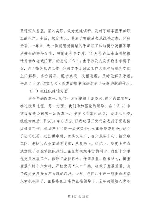 电力公司年度党建工作情况汇报-支部党建工作情况汇报.docx