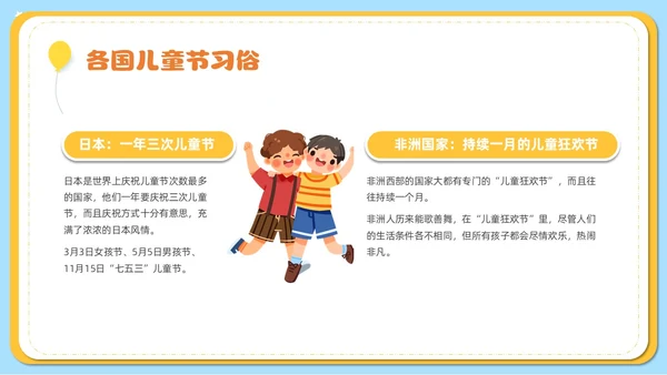可爱卡通黄色卡通风六一儿童节主题班会